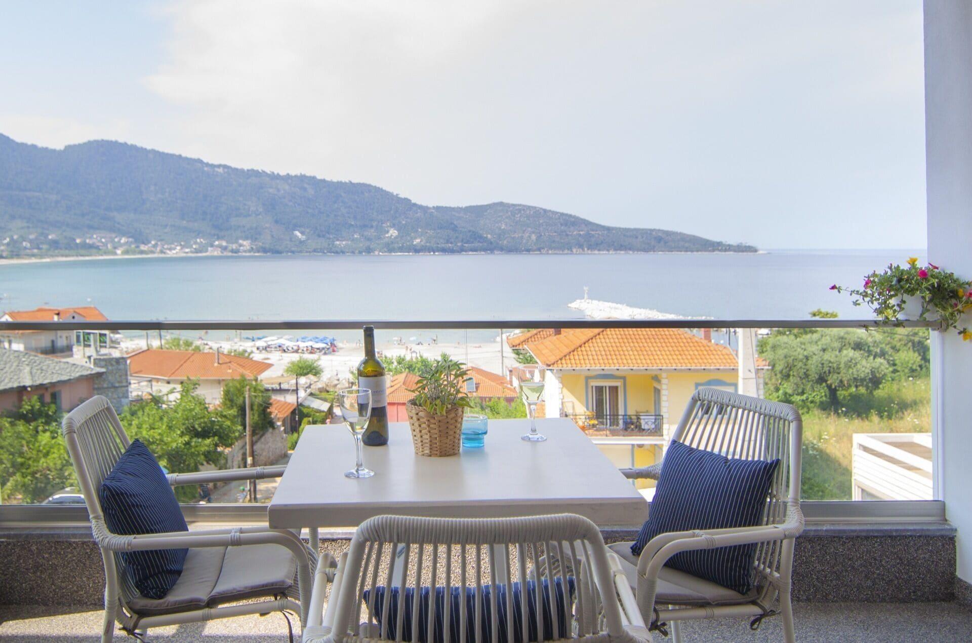 Ntinas Villa With Sea View スカラ・ポタミアス エクステリア 写真